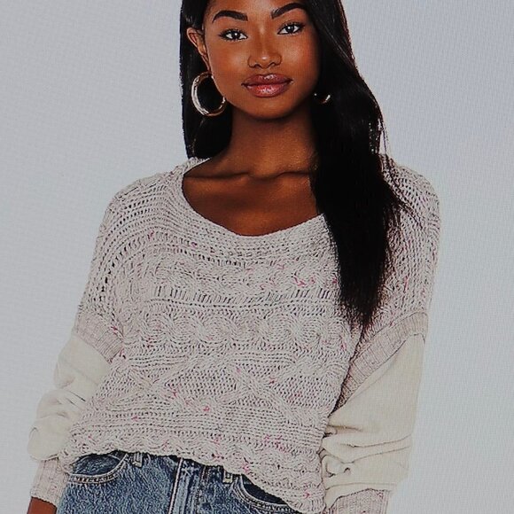 Free People Sweaters - Free People Honey Cable Pullover Size M